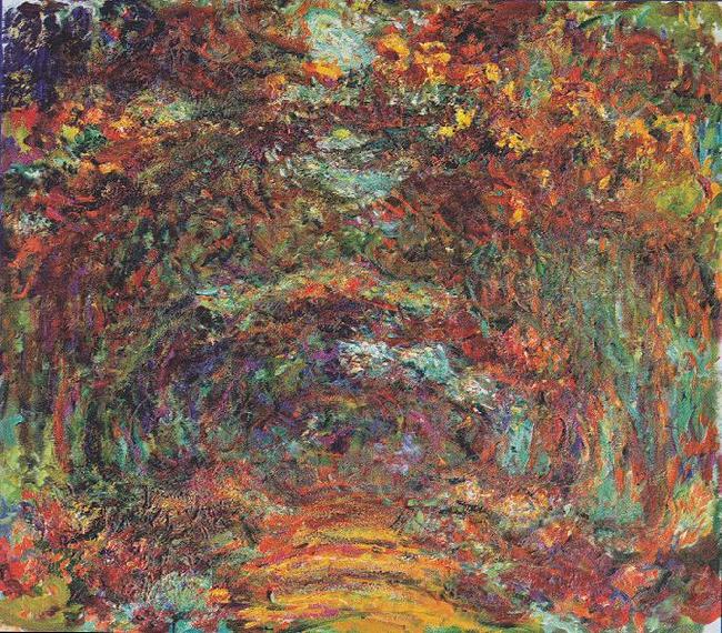 Claude Monet The rose-way in Giverny Norge oil painting art